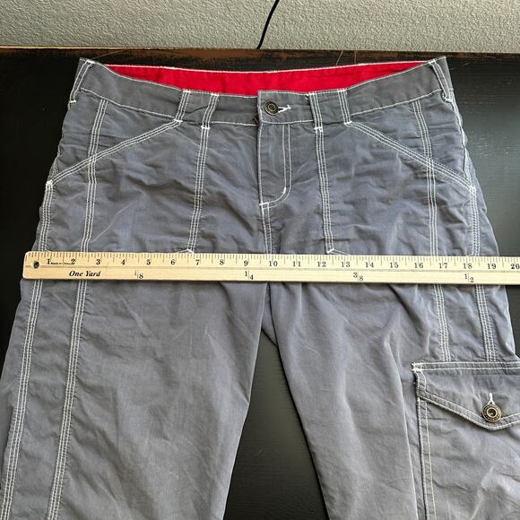Prana Pants 6 Women Y2K Hiking Cargo Capri Gray Mid Rise Skater Grunge Casual - Picture 9 of 14